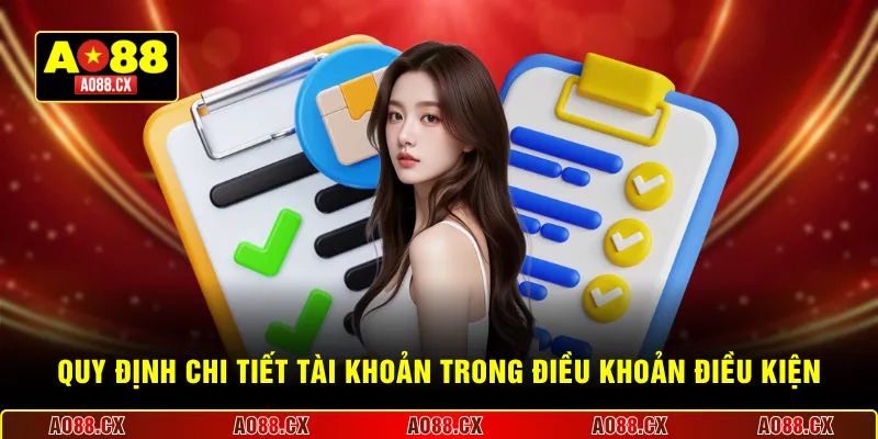 Quy định chi tiết tài khoản trong điều khoản điều kiện